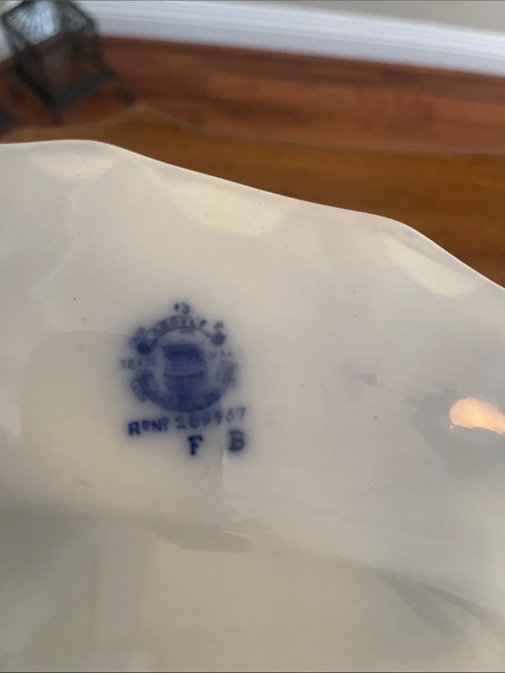 Blue and White Decorative Serving Platter - Classic Floral Pattern